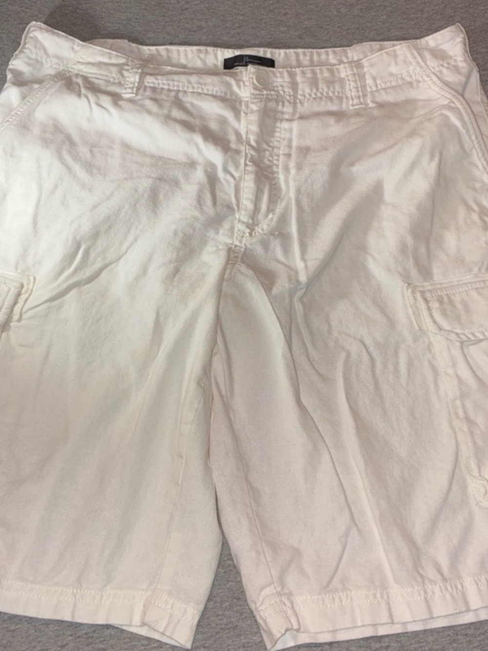 Marc Anthony White Linen-Blend Shorts